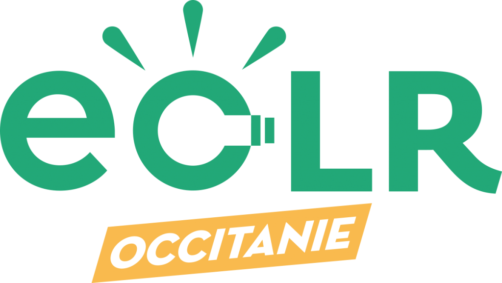 Logo ECLR Occitanie, association énergie renouvelable citoyenne