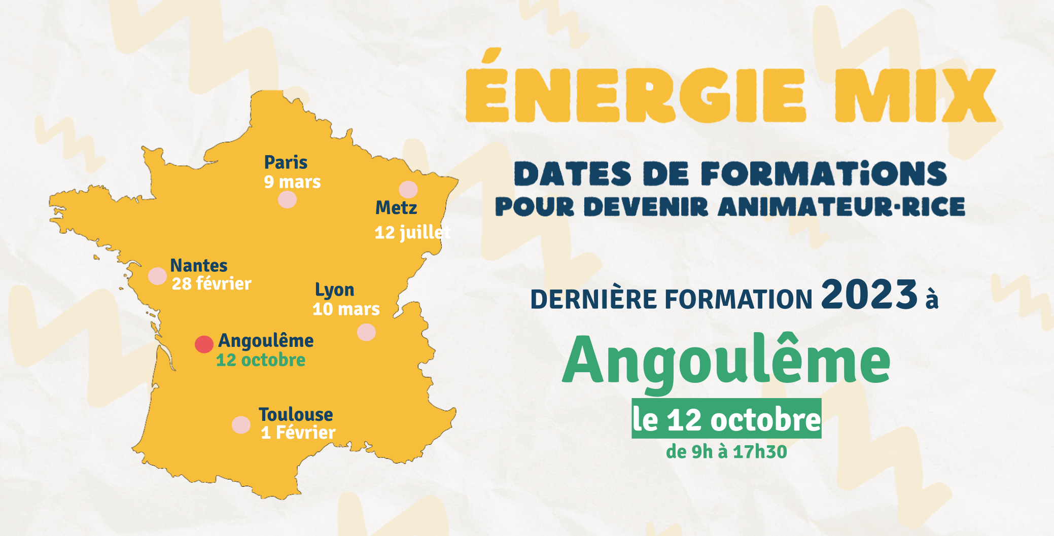 Le 12 Octobre 2023 | Formation – Devenir animateur / animatrice de l’atelier Energie Mix (Angoulême)